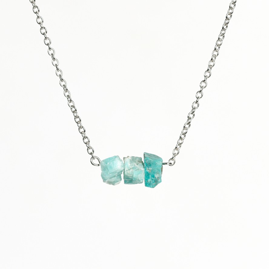 Crystal Chips Chain Pendant Necklace